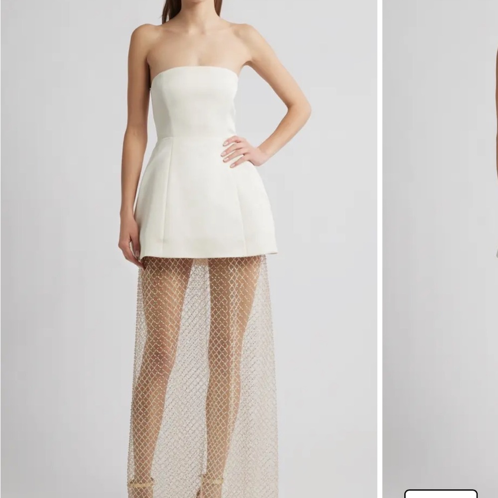 Delfi Collective Gemma Strapless Netted Gown XS (Bridal)